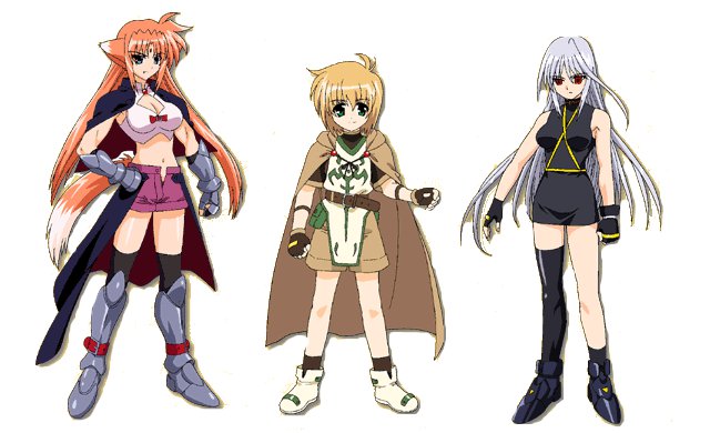 Nanoha A's characters - Arf, Yuuno e Reinforce Nanoha A's characters - Arf, Yuuno e Reinforce