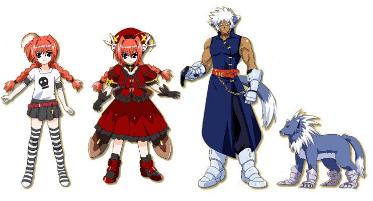 Nanoha A's characters - Vita e Zafira Nanoha A's characters - Vita e Zafira