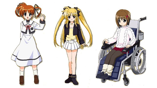 Nanoha A's characters - Nanoha, Fate e Hayate Nanoha A's characters - Nanoha, Fate e Hayate