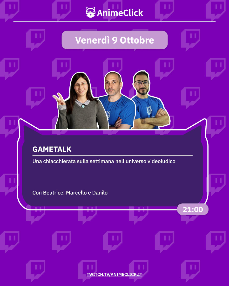 AnimeClick su Twitch: programma dal 5 all'11 ottobre